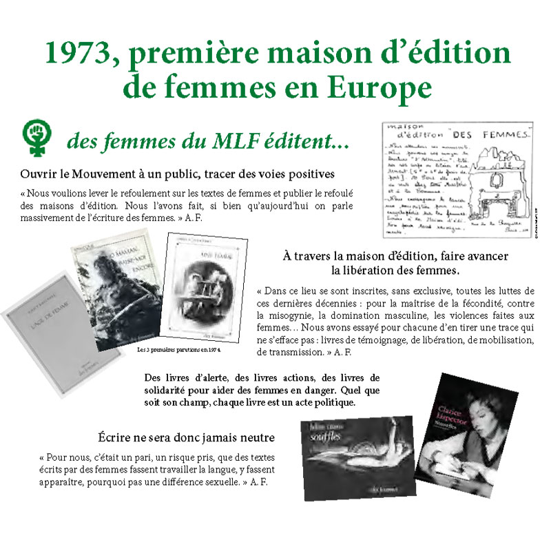 Exposition   « Les éditions des femmes-Antoinette Fouque ont 50 ans »